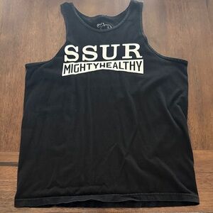 SSUR / Mighty Healthy Black Men's Tank Top XL